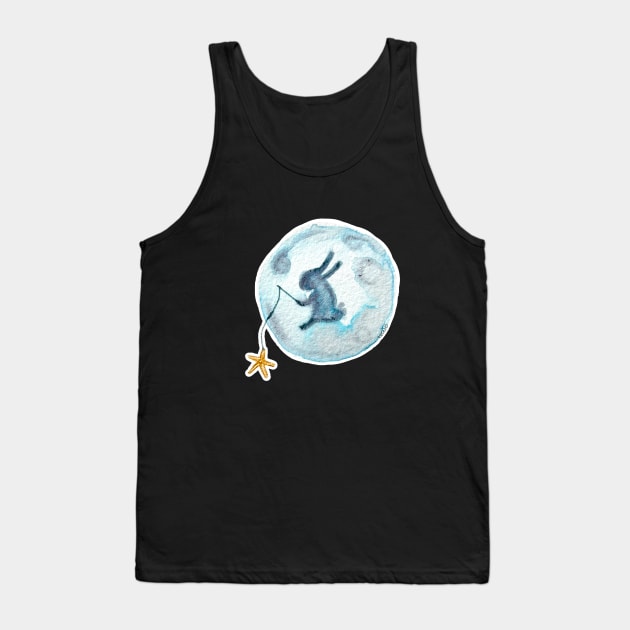 Wish Upon a Bunny Moon Tank Top by Lady Lucas